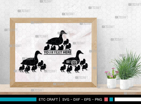 Duck Family Monogram, Duck Family Silhouette, Duck Family SVG, Duck Svg, Duck Baby Svg, Duck Mom Svg, Duck Bundle, SB00258 SVG ETC Craft 