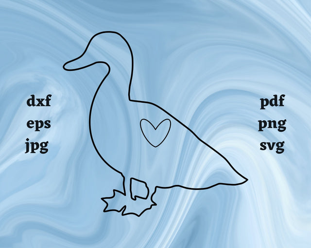 Duck Heart SVG Cut File SVG Northern Light SVG 