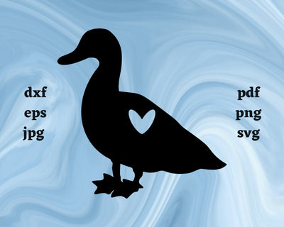 Duck Heart SVG Cut File SVG Northern Light SVG 