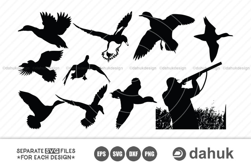 Duck hunter svg, Hunting svg, Duck Hunting svg, Cut file for silhouette, svg, eps, dxf, png, clipart SVG dahukdesign 