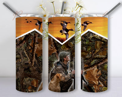Duck Hunting Camo Camouflage Background, Hunting Camo Duck Sublimation, Seamless, Straight and Tapered Tumbler PNG, Instant Download Sublimation PixelChick 