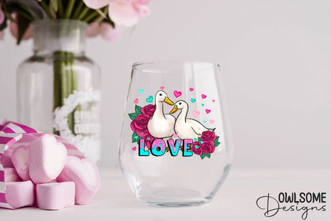 Duck Love Valentine PNG Sublimation Sublimation Owlsome.Designs 
