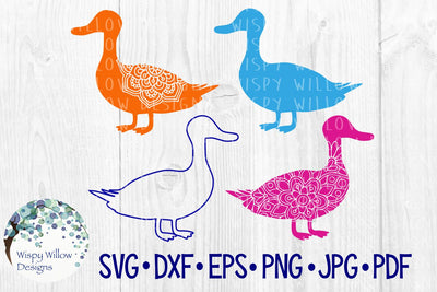 Duck Mandala Bundle SVG Wispy Willow Designs