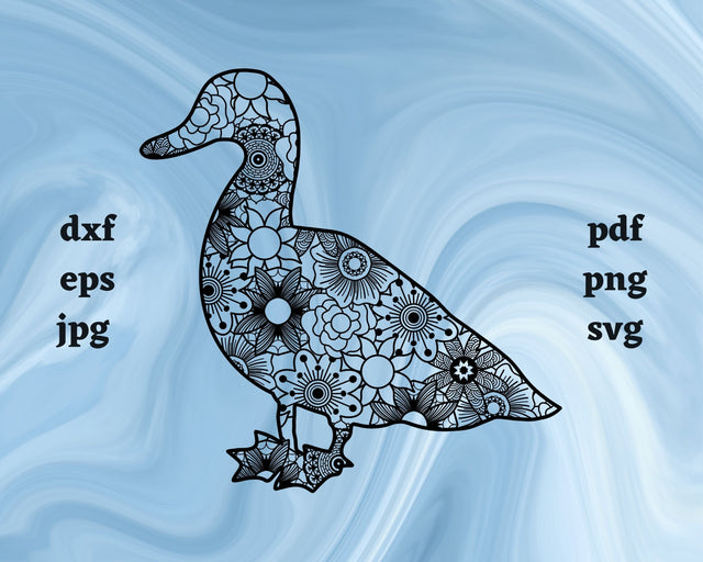 Duck Mandala SVG Cut File SVG Northern Light SVG 