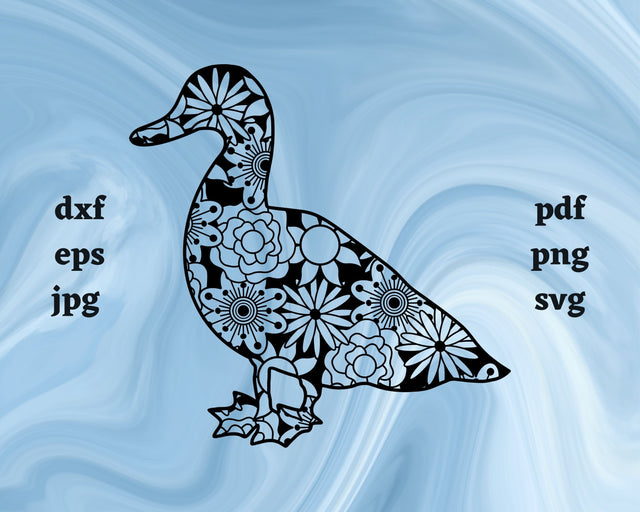 Duck Mandala SVG Cut File SVG Northern Light SVG 