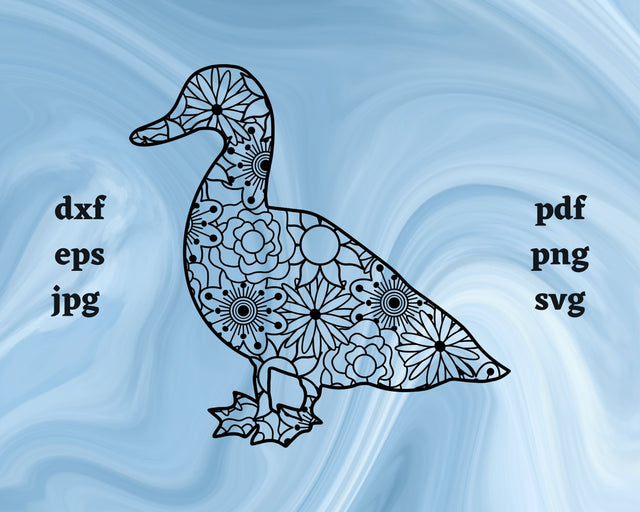 Duck Mandala SVG Cut File SVG Northern Light SVG 