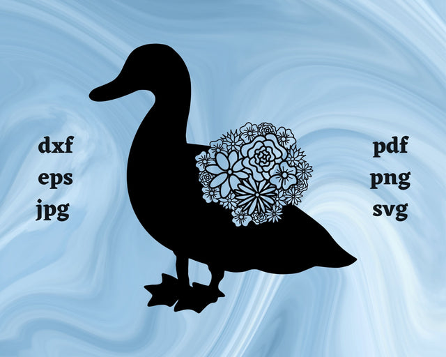 Duck Mandala SVG Cut File SVG Northern Light SVG 