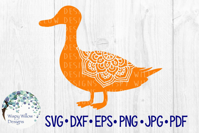 Duck Mandala SVG Wispy Willow Designs 