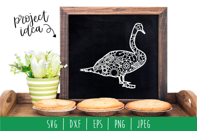 Duck Mandala Zentangle SVG SavoringSurprises 