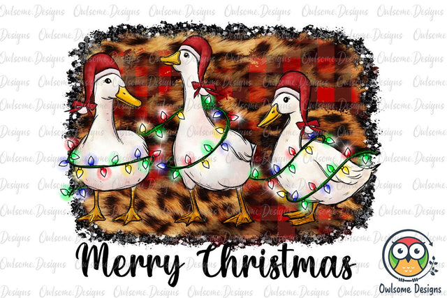 Duck Merry Christmas PNG Sublimation Sublimation Owlsome.Designs 