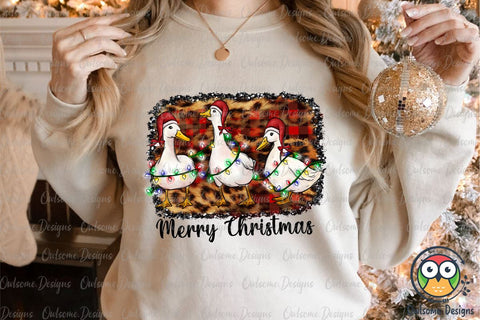 Duck Merry Christmas PNG Sublimation Sublimation Owlsome.Designs 