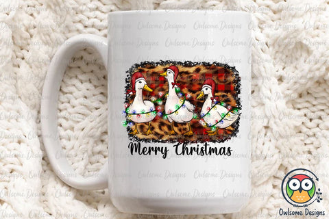 Duck Merry Christmas PNG Sublimation Sublimation Owlsome.Designs 