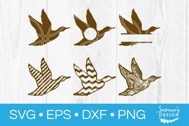 Duck Monogram Bundle SVG SavanasDesign 