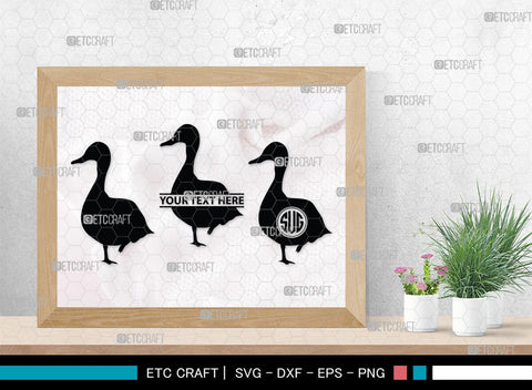 Duck Monogram, Duck Silhouette, Duck SVG, Flying Duck Svg, Hunting Svg, Animals Svg, SB00257 SVG ETC Craft 