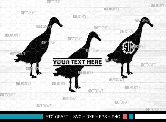 Duck Monogram, Duck Silhouette, Duck SVG, Flying Duck Svg, Hunting Svg, Animals Svg, SB00257 SVG ETC Craft 