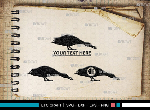 Duck Monogram, Duck Silhouette, Duck SVG, Flying Duck Svg, Hunting Svg, Animals Svg, SB00257 SVG ETC Craft 