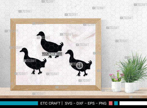 Duck Monogram, Duck Silhouette, Duck SVG, Flying Duck Svg, Hunting Svg, Animals Svg, SB00257 SVG ETC Craft 