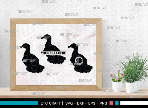 Duck Monogram, Duck Silhouette, Duck SVG, Flying Duck Svg, Hunting Svg, Animals Svg, SB00257 SVG ETC Craft 