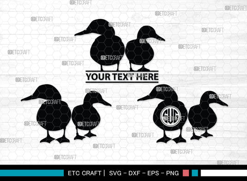 Duck Monogram, Duck Silhouette, Duck SVG, Flying Duck Svg, Hunting Svg, Animals Svg, SB00257 SVG ETC Craft 