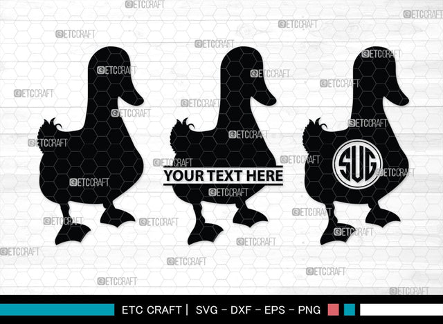 Duck Monogram, Duck Silhouette, Duck SVG, Flying Duck Svg, Hunting Svg, Animals Svg, SB00257 SVG ETC Craft 