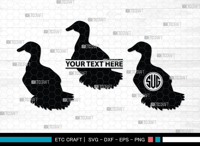 Duck Monogram, Duck Silhouette, Duck SVG, Flying Duck Svg, Hunting Svg, Animals Svg, SB00257 SVG ETC Craft 