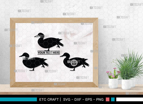 Duck Monogram, Duck Silhouette, Duck SVG, Flying Duck Svg, Hunting Svg, Animals Svg, SB00257 SVG ETC Craft 