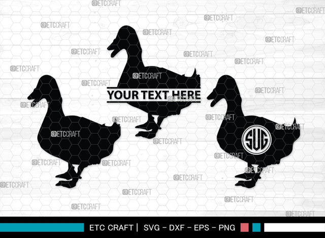 Duck Monogram, Duck Silhouette, Duck SVG, Flying Duck Svg, Hunting Svg, Animals Svg, SB00257 SVG ETC Craft 