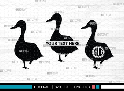 Duck Monogram, Duck Silhouette, Duck SVG, Flying Duck Svg, Hunting Svg, Animals Svg, SB00257 SVG ETC Craft 