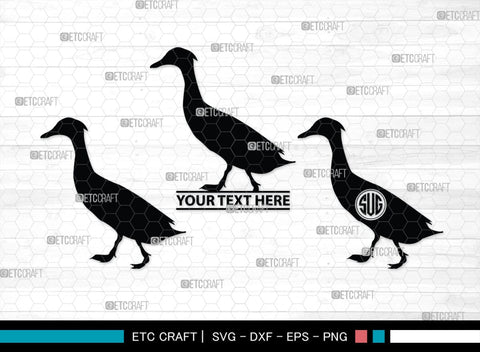 Duck Monogram, Duck Silhouette, Duck SVG, Flying Duck Svg, Hunting Svg, Animals Svg, SB00257 SVG ETC Craft 