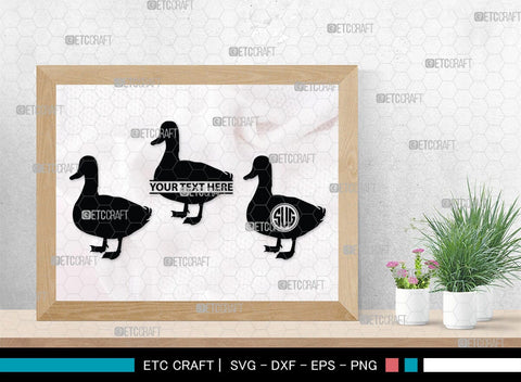 Duck Monogram, Duck Silhouette, Duck SVG, Flying Duck Svg, Hunting Svg, Animals Svg, SB00257 SVG ETC Craft 