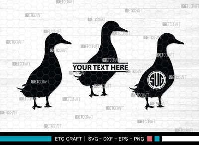 Duck Monogram, Duck Silhouette, Duck SVG, Flying Duck Svg, Hunting Svg, Animals Svg, SB00257 SVG ETC Craft 