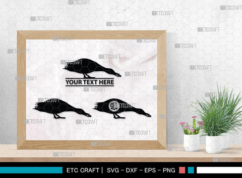 Duck Monogram, Duck Silhouette, Duck SVG, Flying Duck Svg, Hunting Svg, Animals Svg, SB00257 SVG ETC Craft 
