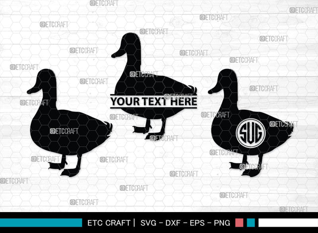 Duck Monogram, Duck Silhouette, Duck SVG, Flying Duck Svg, Hunting Svg, Animals Svg, SB00257 SVG ETC Craft 