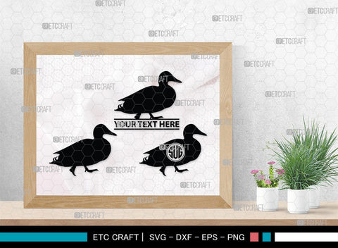 Duck Monogram, Duck Silhouette, Duck SVG, Flying Duck Svg, Hunting Svg, Animals Svg, SB00257 SVG ETC Craft 