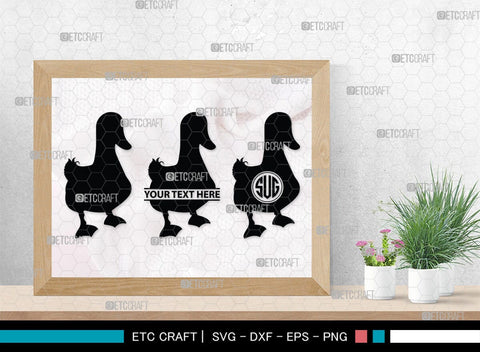 Duck Monogram, Duck Silhouette, Duck SVG, Flying Duck Svg, Hunting Svg, Animals Svg, SB00257 SVG ETC Craft 