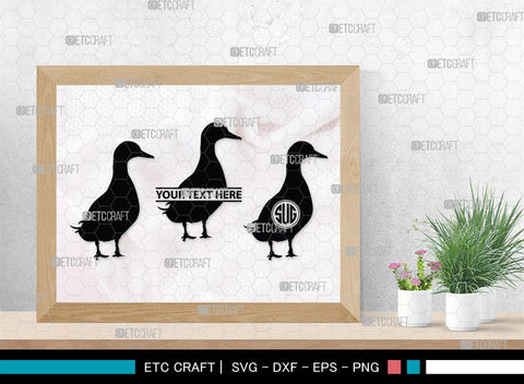 Duck Monogram, Duck Silhouette, Duck SVG, Flying Duck Svg, Hunting Svg, Animals Svg, SB00257 SVG ETC Craft 