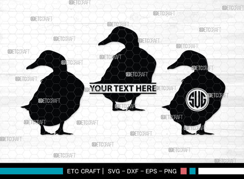 Duck Monogram, Duck Silhouette, Duck SVG, Flying Duck Svg, Hunting Svg, Animals Svg, SB00257 SVG ETC Craft 