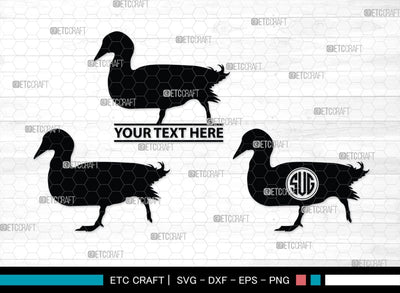 Duck Monogram, Duck Silhouette, Duck SVG, Flying Duck Svg, Hunting Svg, Animals Svg, SB00257 SVG ETC Craft 