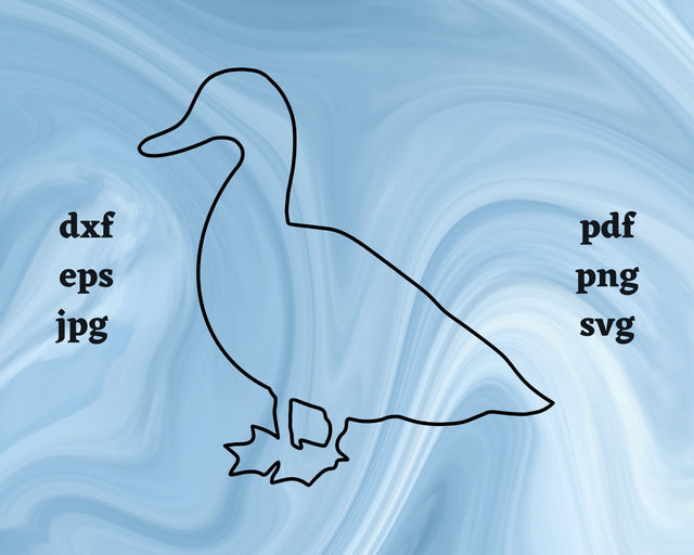 Duck Outline SVG Cut File SVG Northern Light SVG 