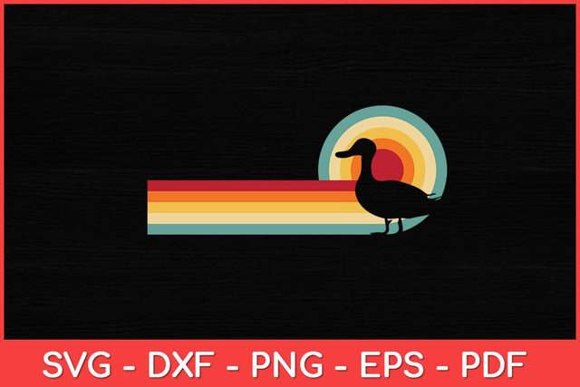 Duck Retro Style Farm Animal Duck Svg Design SVG artprintfile 