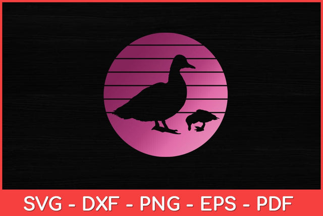 Duck Retro Style Vintage Svg Design SVG artprintfile 
