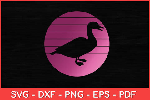 Duck Retro Style Vintage Svg Design SVG artprintfile 