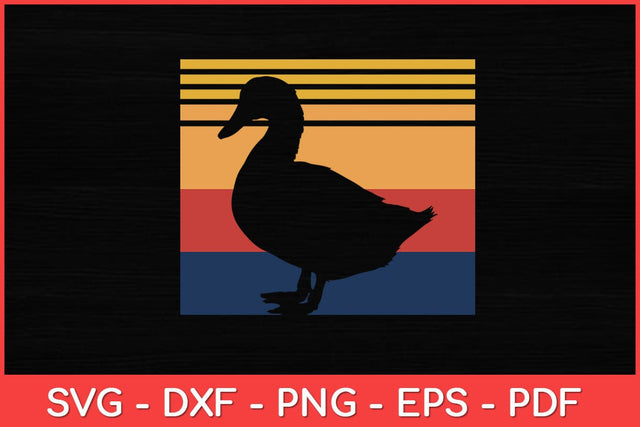 Duck Retro Style Vintage Svg Design SVG artprintfile 