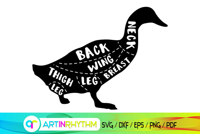 duck svg, meat chart, butcher cut, meat cut SVG Artinrhythm shop 