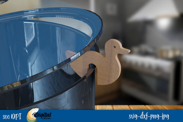 Duck SVG. Pot Prop Laser Cut Design. 3D Kitchen Laser Cut. SVG Evgenyia Guschina 