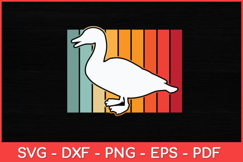 Duck Vintage - Distressed Duck Svg Design SVG artprintfile 