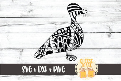 Duck - Zen Doodle Art - Animal SVG PNG DXF Files SVG Cheese Toast Digitals 