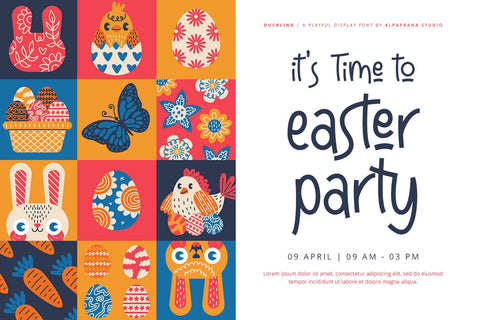 Duckling - Playful Display Font Font Alpaprana Studio 