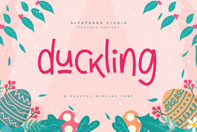 Duckling - Playful Display Font Font Alpaprana Studio 