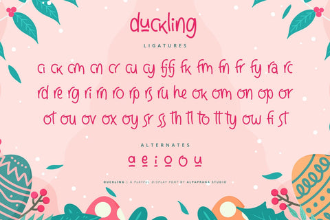 Duckling - Playful Display Font Font Alpaprana Studio 